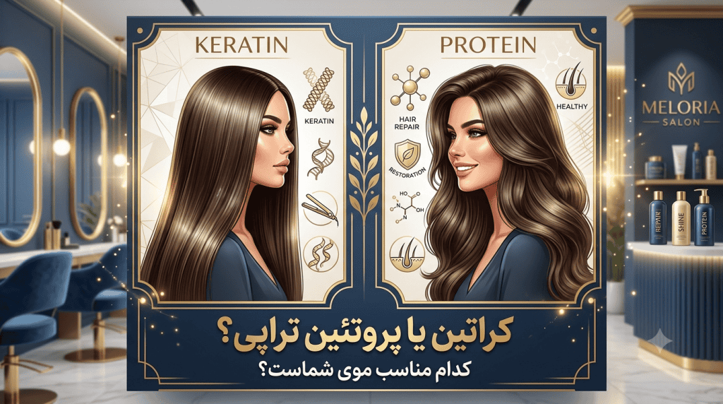 تفاوت کراتین و پروتئین تراپی مو